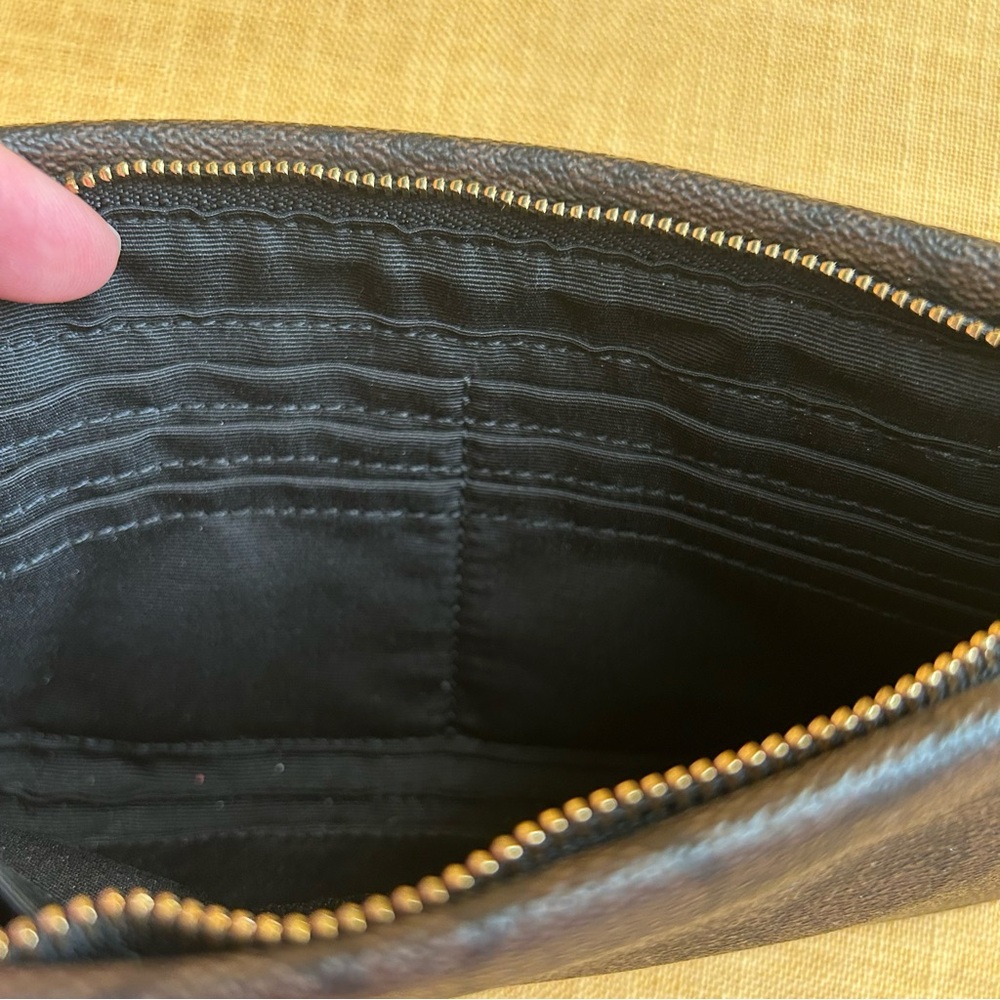 Coach Signature Wristlet Brown Black CC logo - Picture 9 of 12